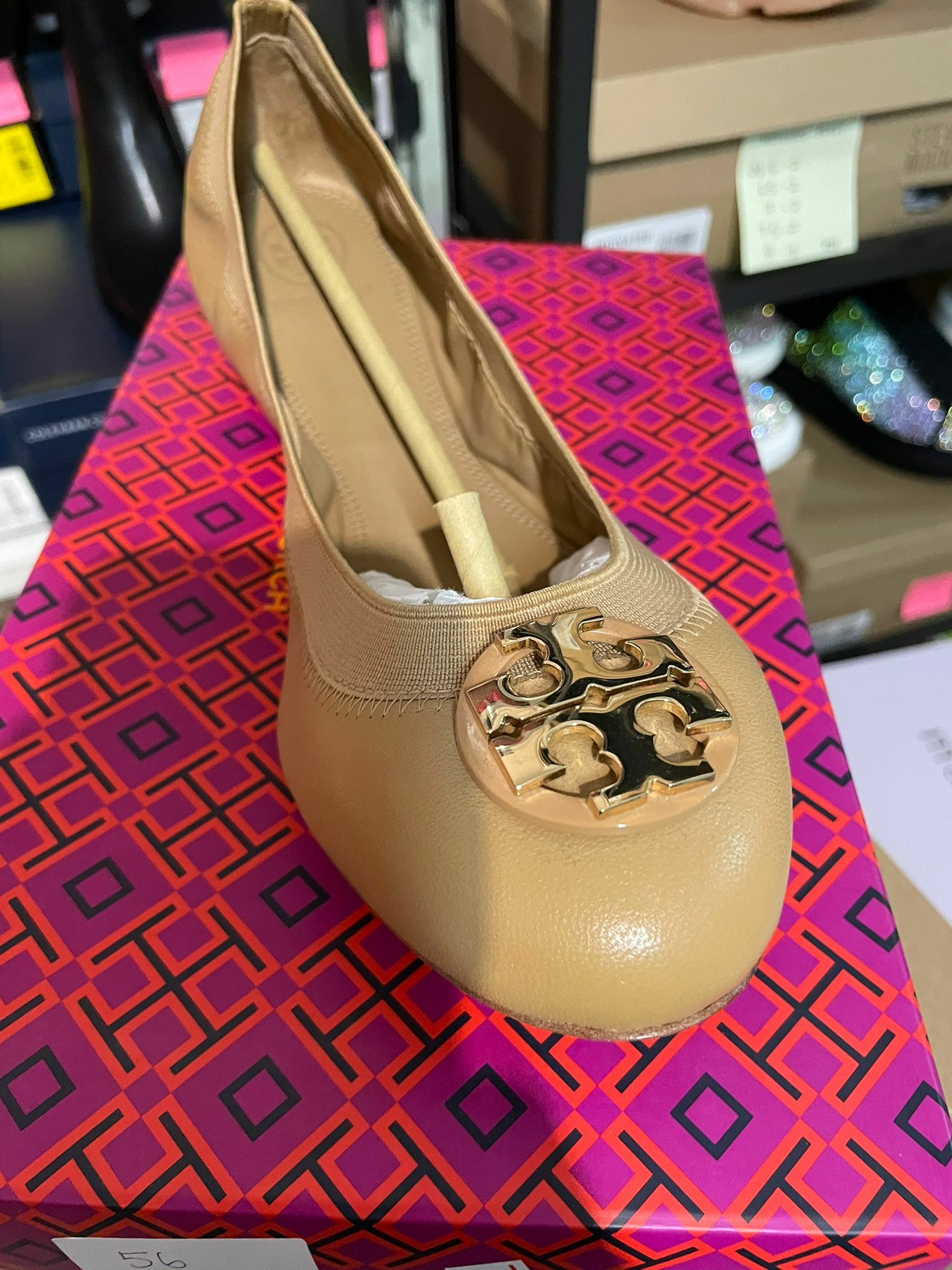[S] TORY BURCH CLAIRE ELASTIC BALLET, 61551-274 (STB20)