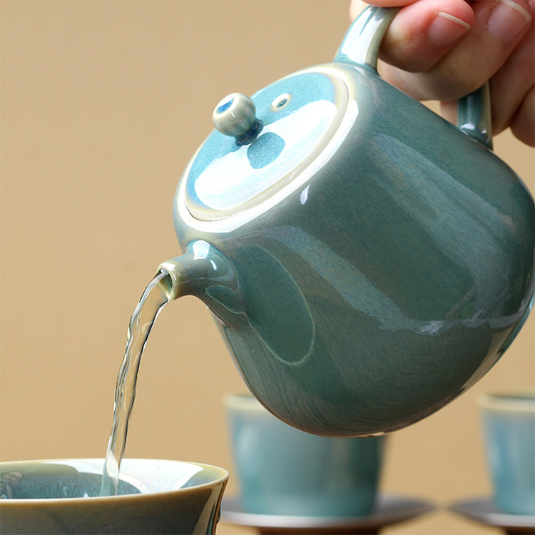 綠翠玉兔毫釉茶壺(200ml)