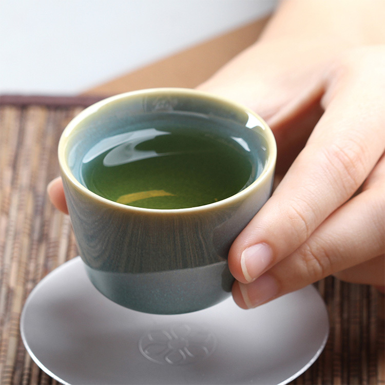 綠翠玉兔毫釉單杯(50ml)-2入