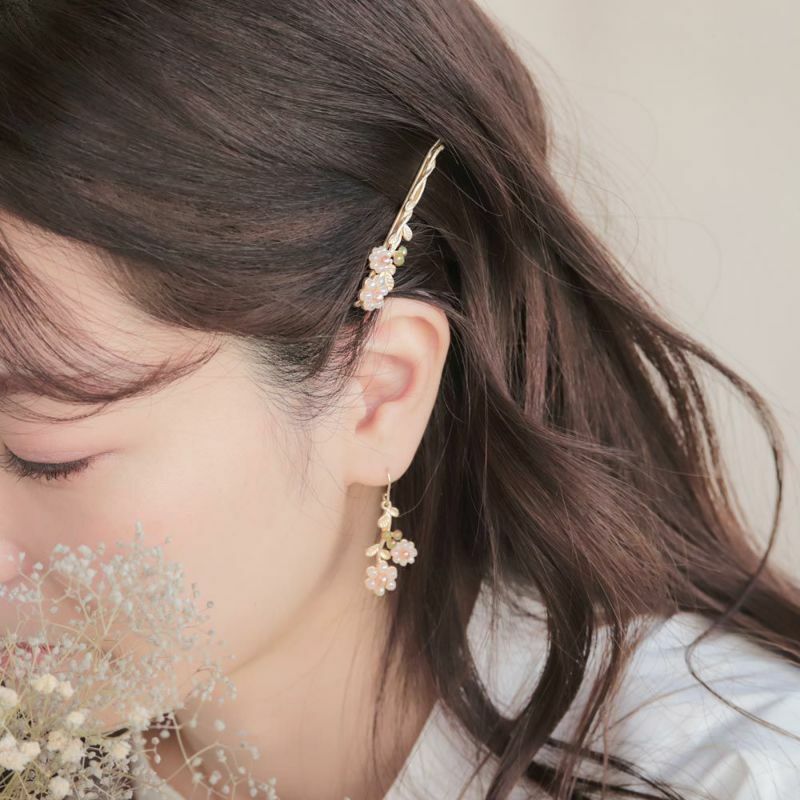 Ayatorie 小花與果實耳環/戒指/手鐲/髮夾