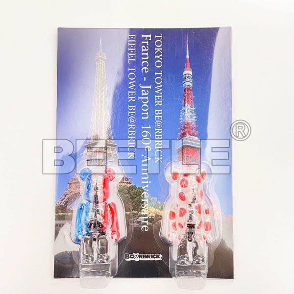 BEETLE BE@RBRICK TOKYO TOWER EIFFEL 東京鐵塔艾菲爾鐵塔一對兩入吊卡