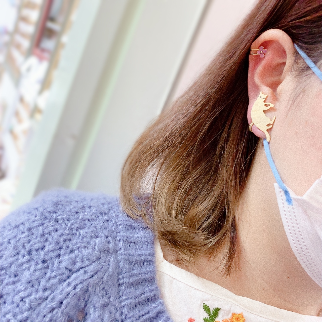 Luccica 抱抱貓咪耳夾耳骨夾