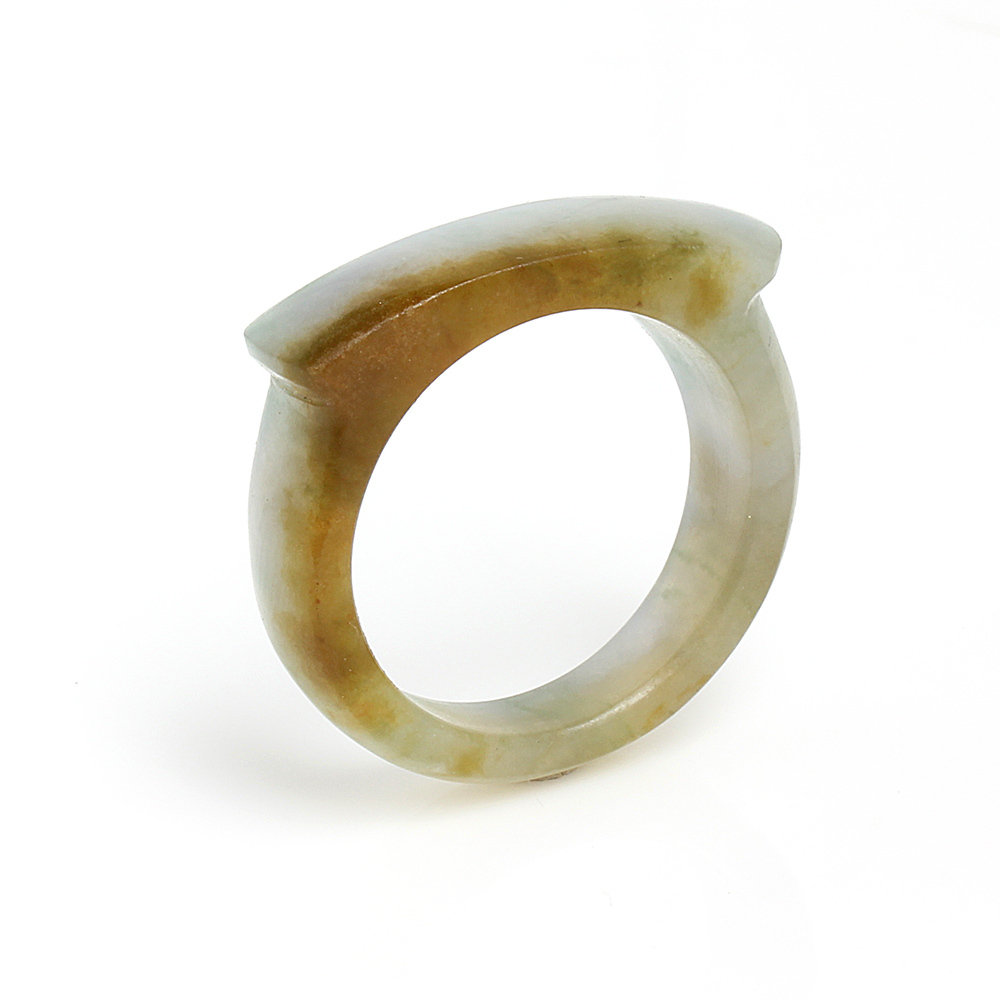 【雅紅珠寶】紅飛翠舞天然白翡紅翡翠馬鞍戒-#13-R0396