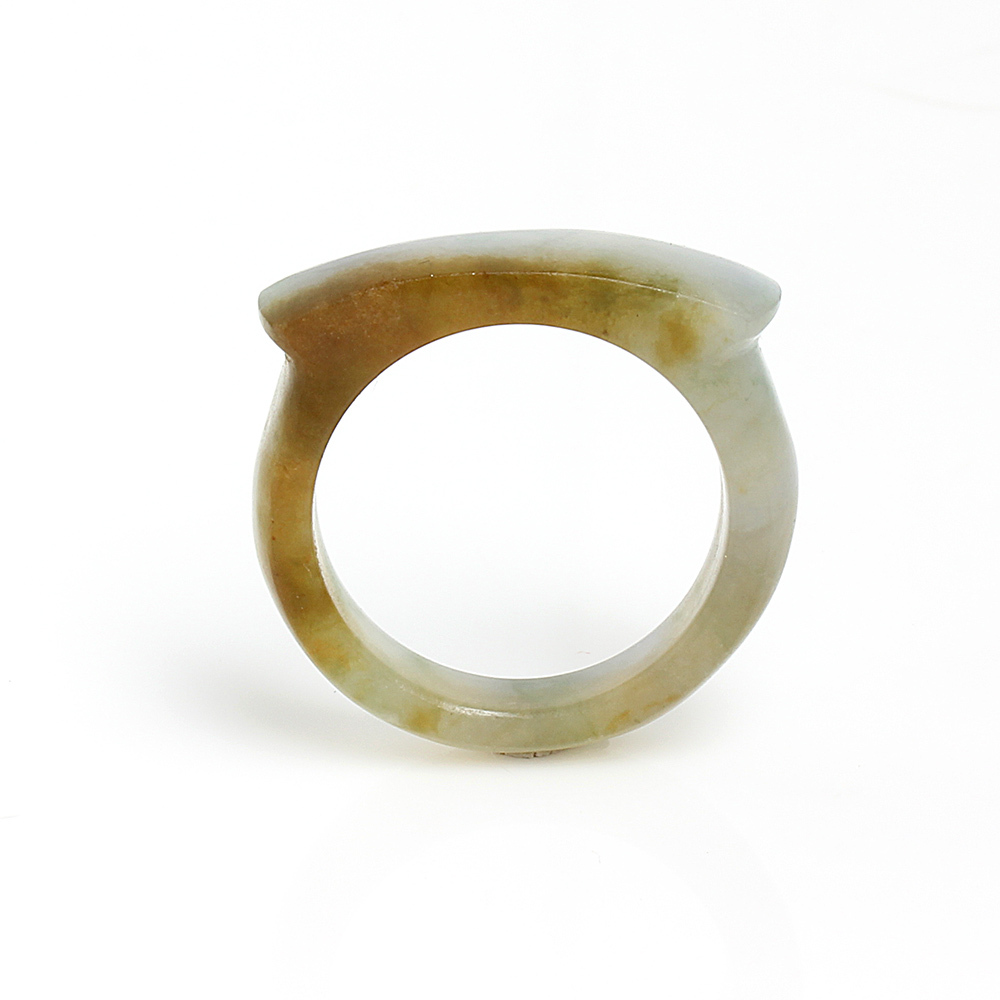 【雅紅珠寶】紅飛翠舞天然白翡紅翡翠馬鞍戒-#13-R0396