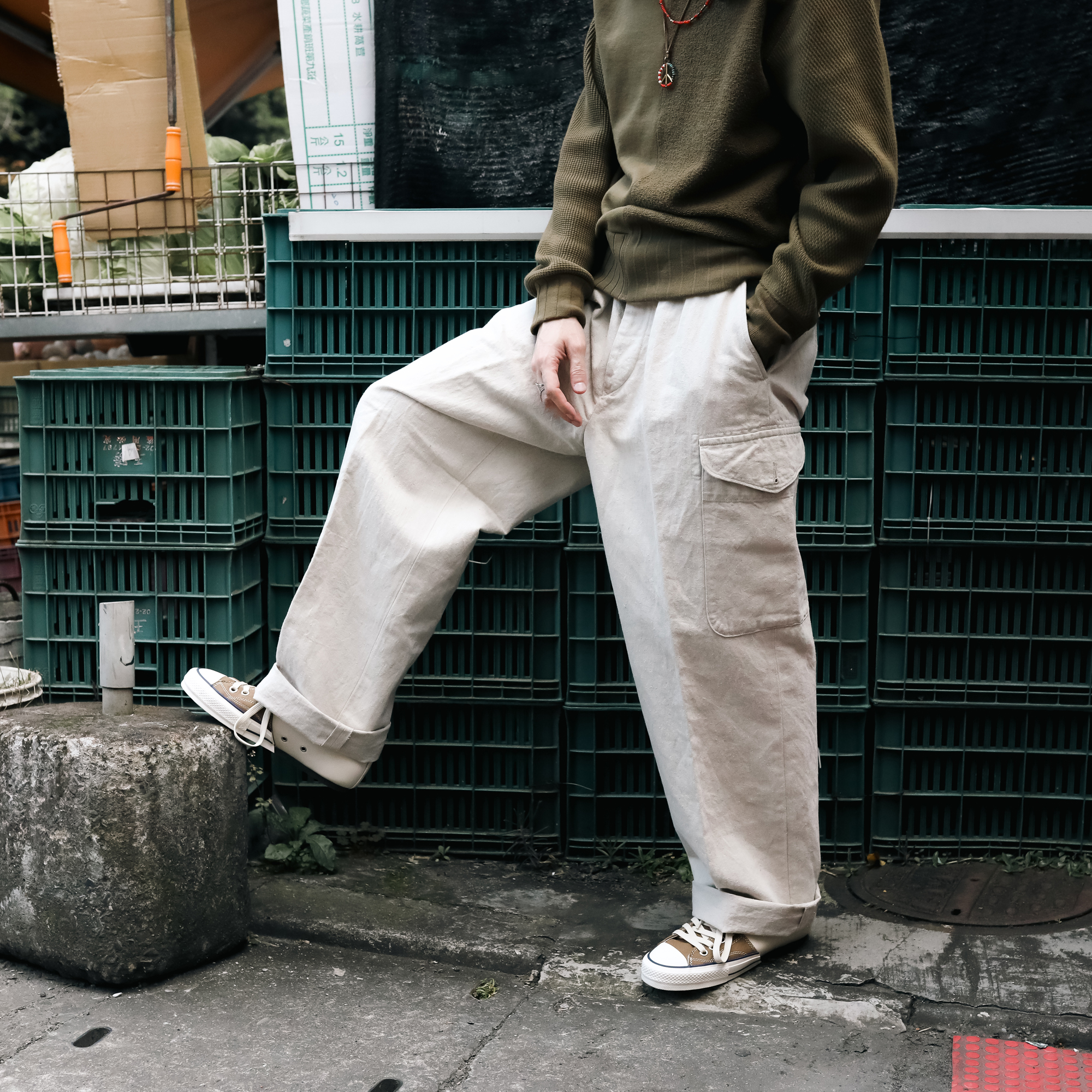 Nigel Cabourn x MMY - Split Sneaker (Khaki)