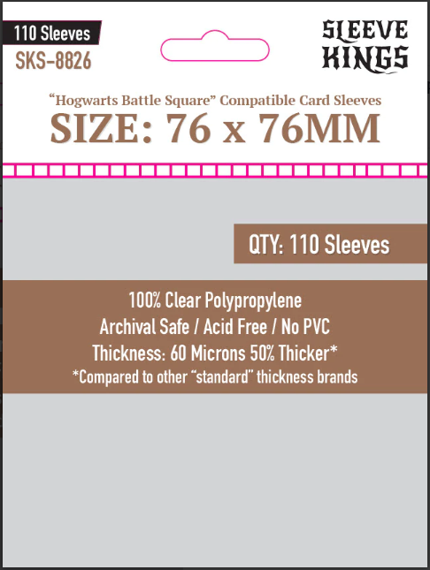8826 Sleeve Kings 牌套 (76x76mm) 110張/包