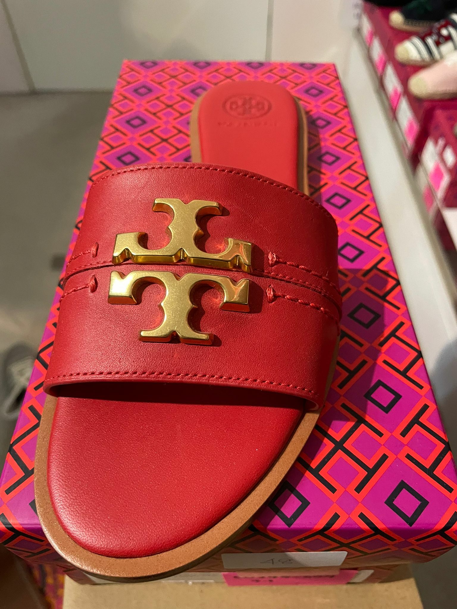 [S] TORY BURCH EVERLY SLIDE-CALF LEATHER/CALF LEATHER,, 60245-604 FINAL SALE (STB30)