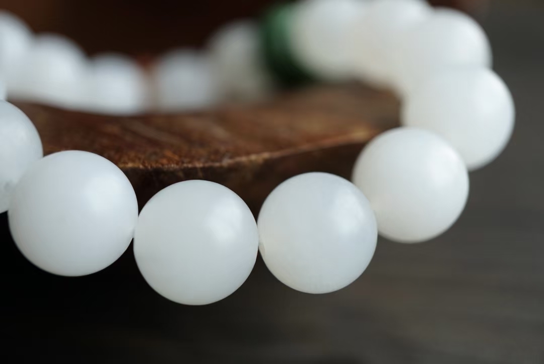 331421 和田玉羊脂玉圓珠手串 (12mm直徑)