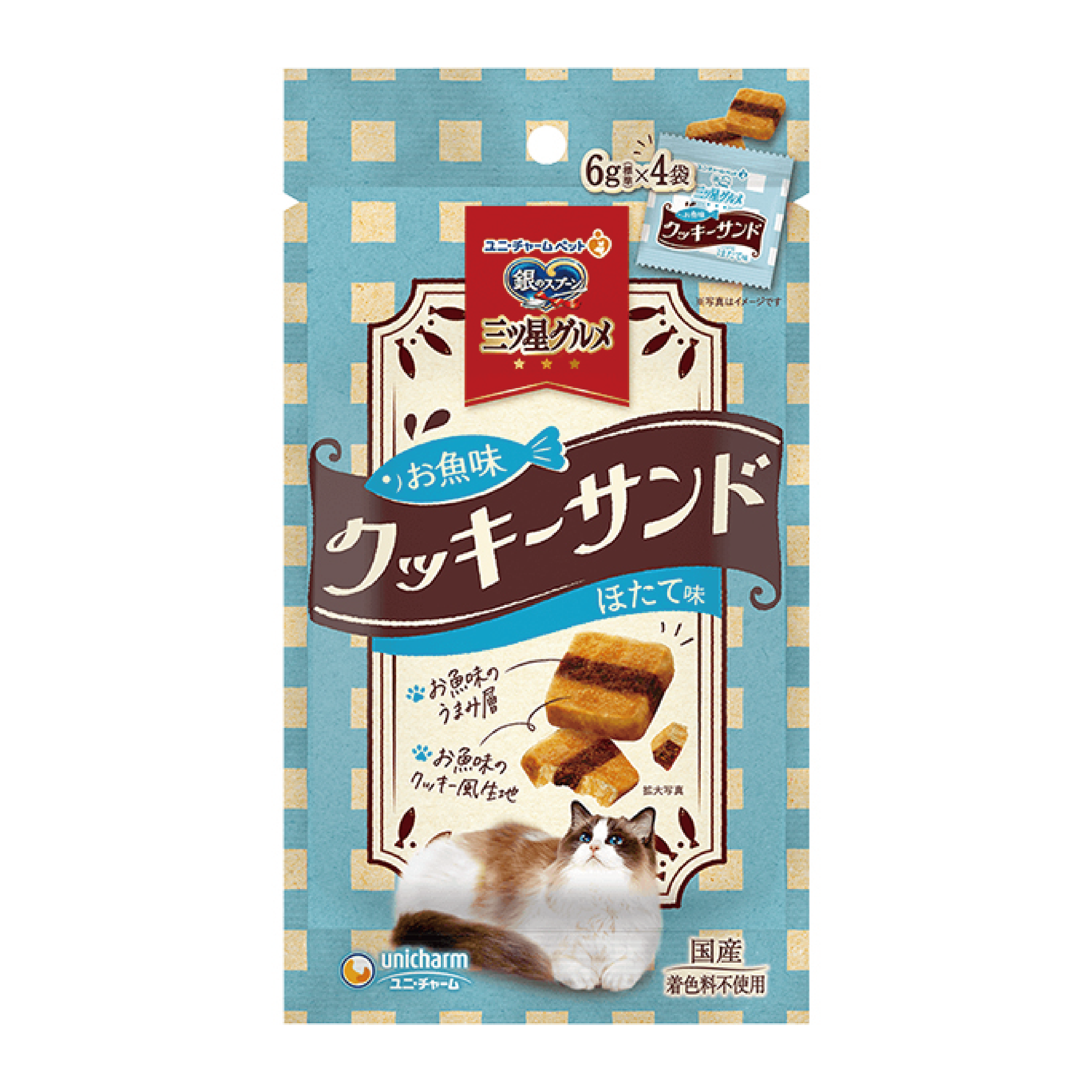 Unicharm| 三星級扇貝味-貓曲奇 6gx4袋 (UIC-5413)