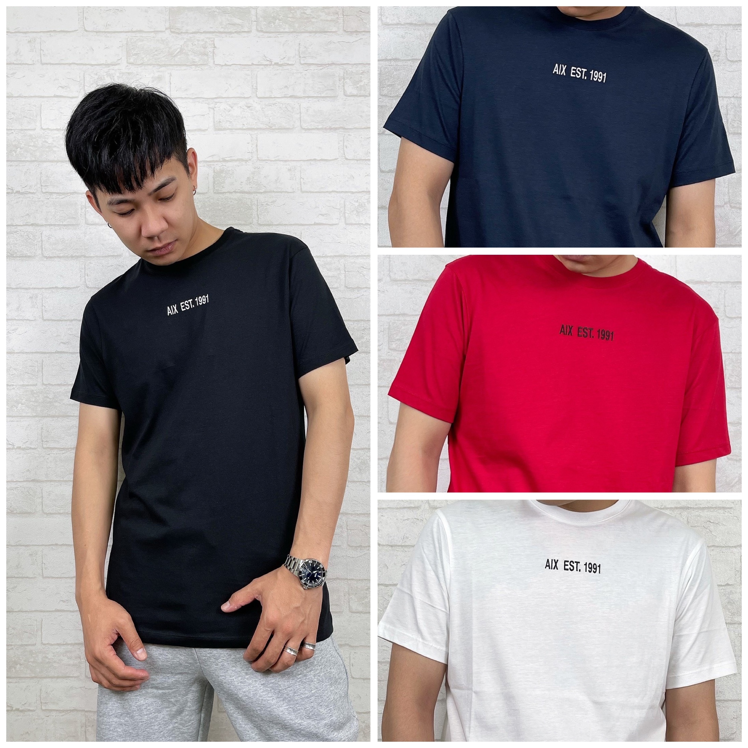 Armani Exchange AX 胸前電繡小字母 短袖 短T