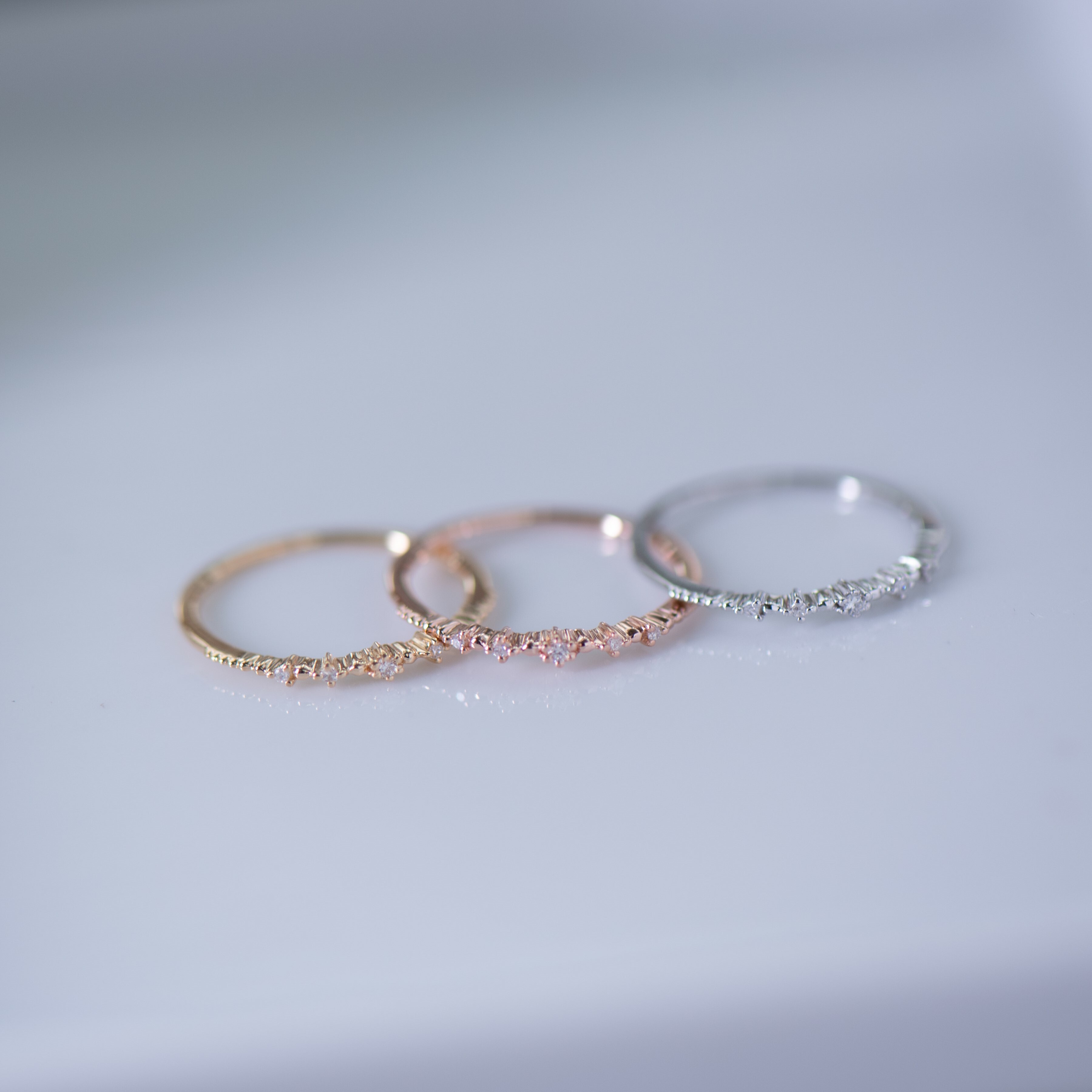 18K Little Pinkie Diamond Ring