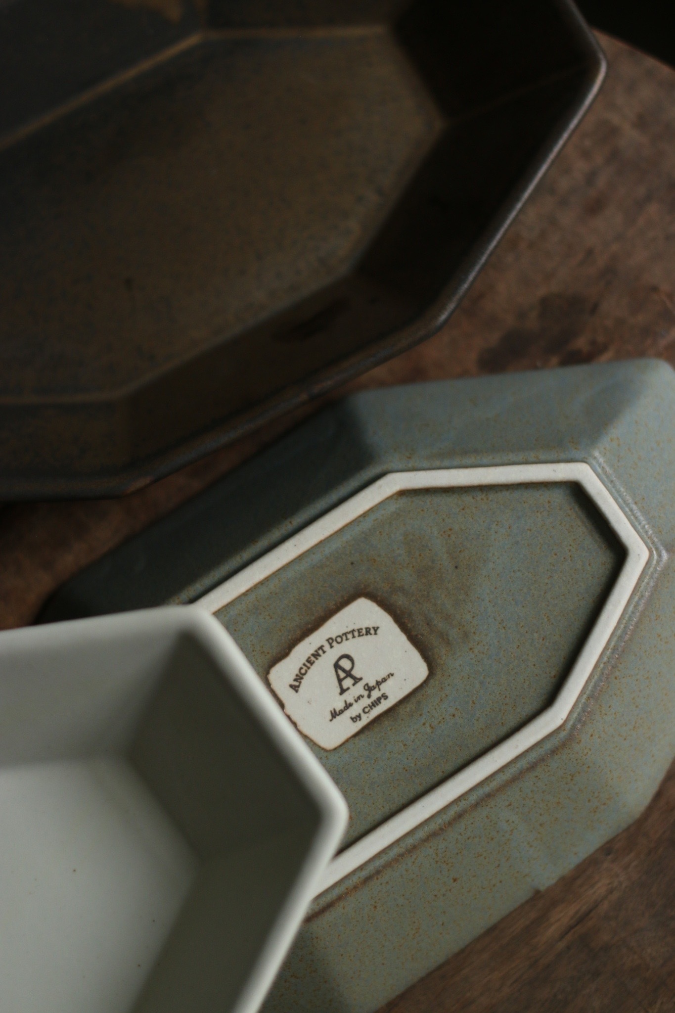 Ancient Pottery 復古八角皿