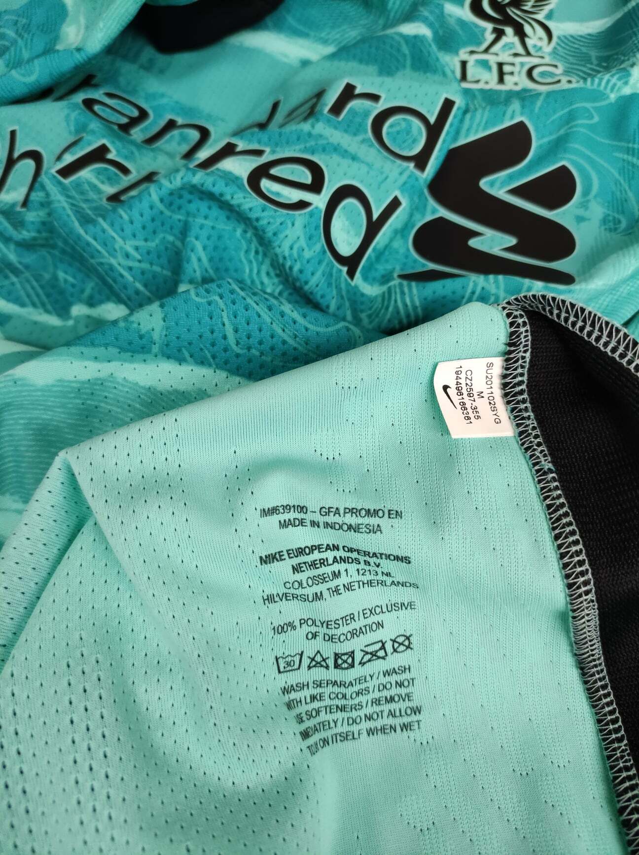 20-21利物浦作客更衣室球員版球衣