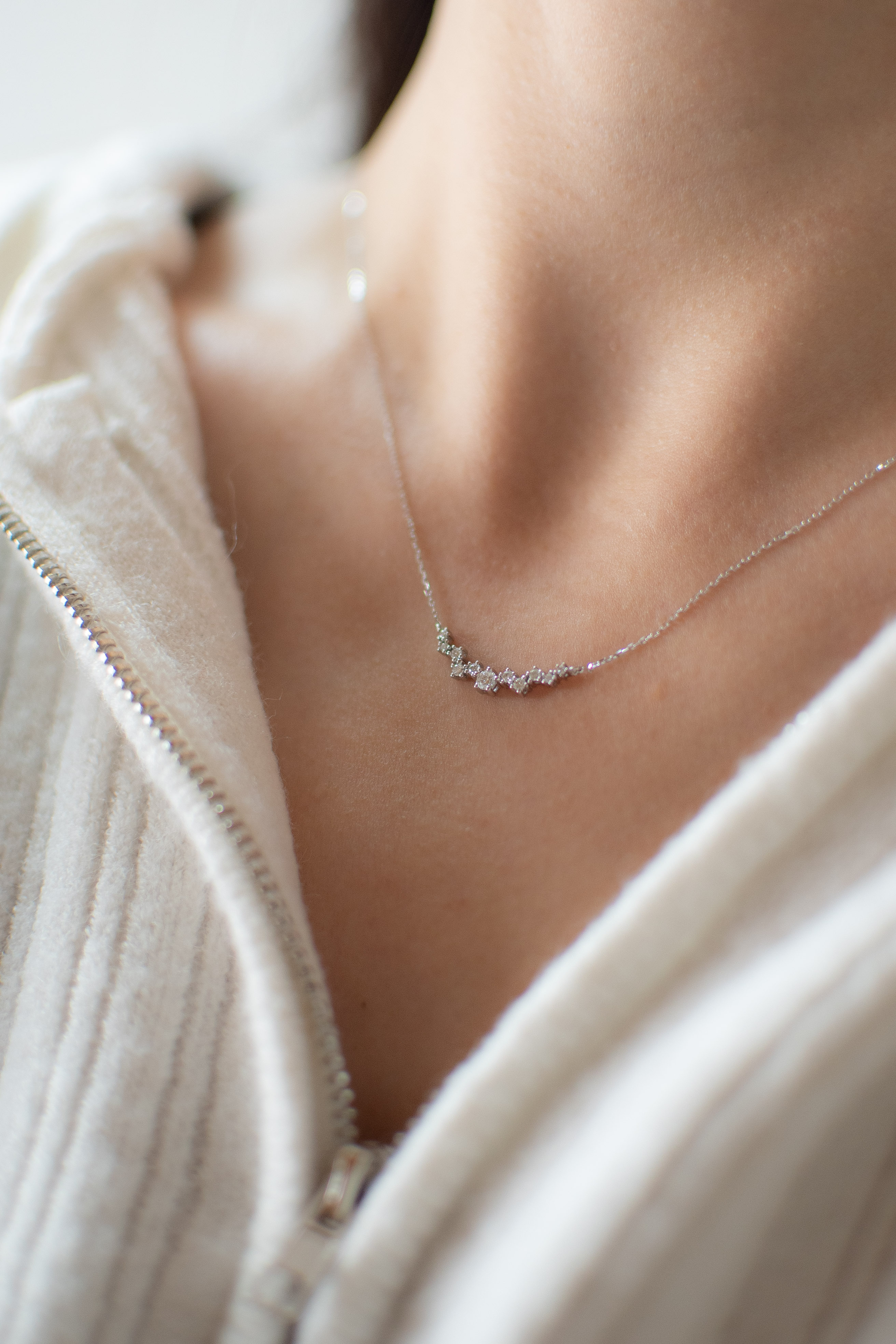 18K Irregular éclat Diamond Necklace