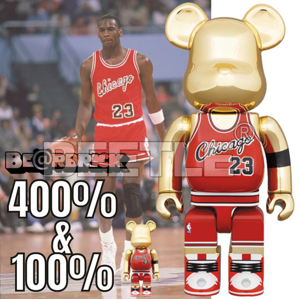 BEETLE BE@RBRICK MICHAEL JORDAN 麥可喬丹紅金色電鍍公牛