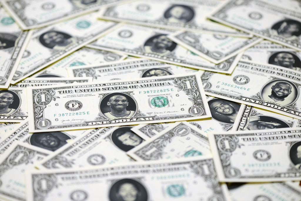 NBA 球員一美元鈔票/紙鈔