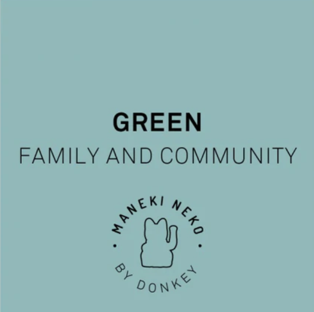 現貨｜德國直送 🇩🇪 DONKEY 招財貓 Lucky Cat - GREEN 綠色 家庭、社會 巨蟹座｜Maneki-Neko