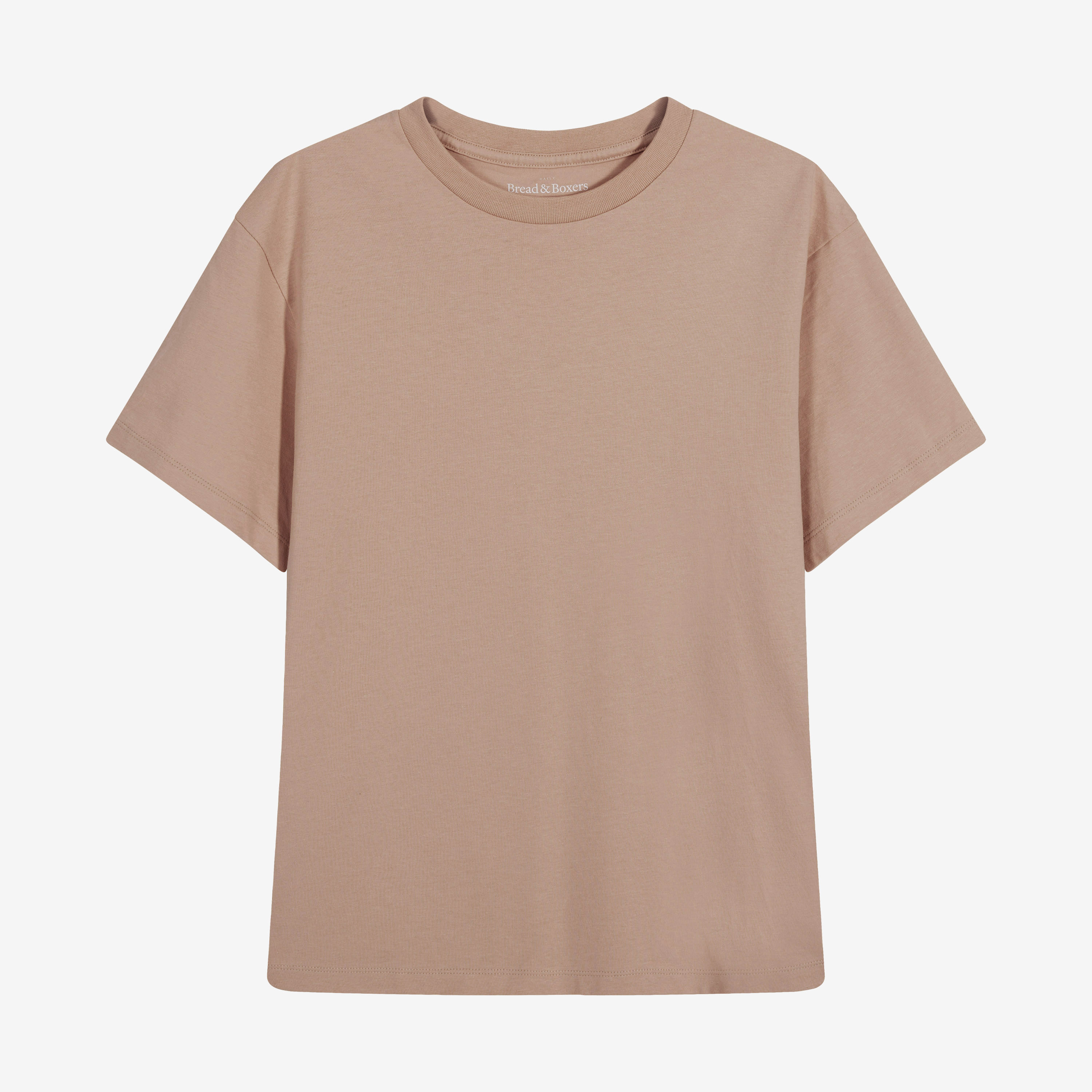 Crew-Neck Cotton 純有機棉女用圓領Ｔ- 瓦陶粉