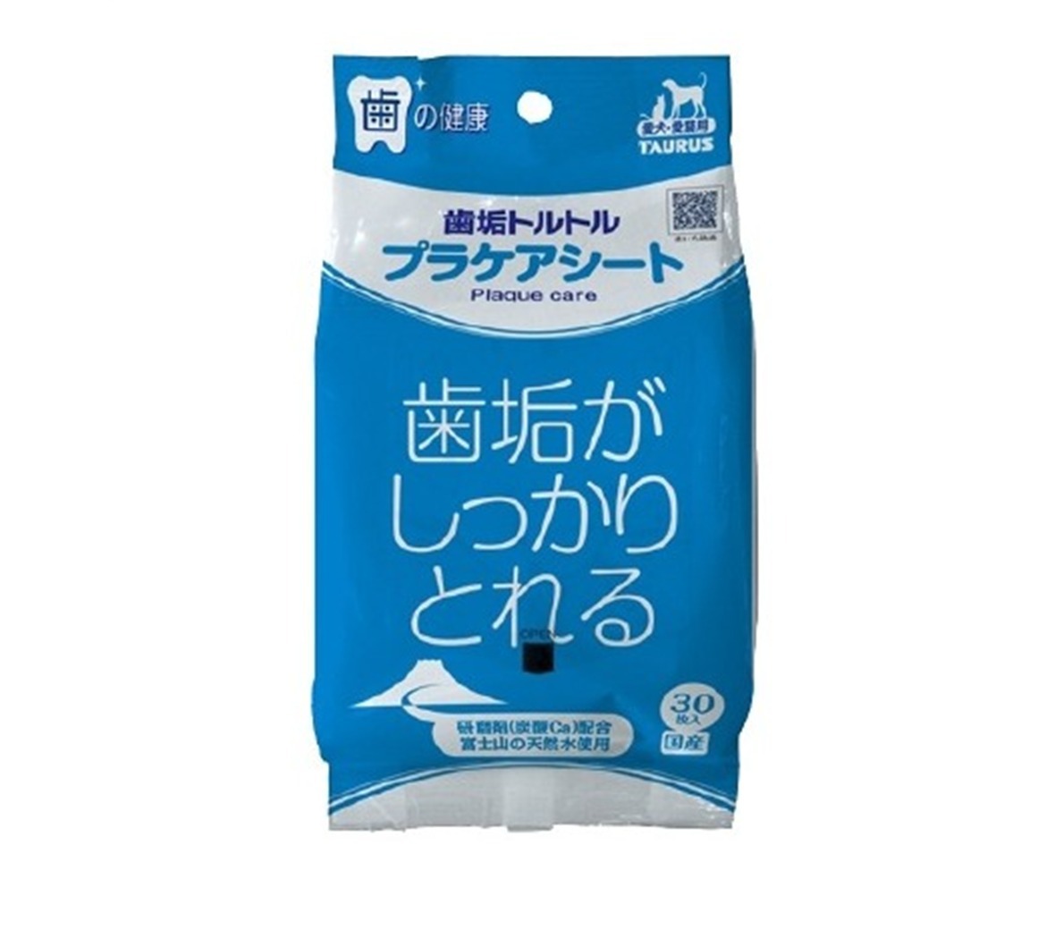 日本TAURUS 齒垢潔淨濕紙巾30片 (藍)