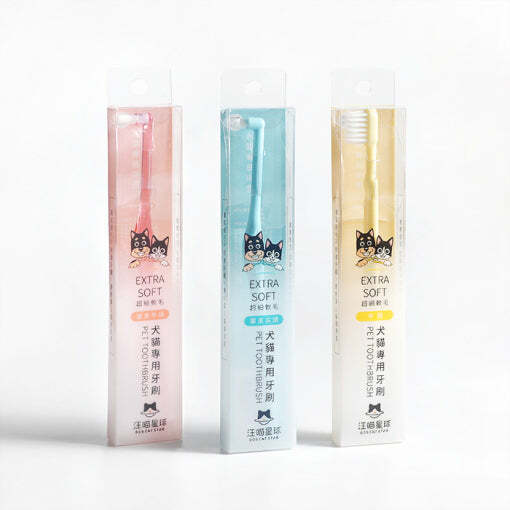 台灣【汪喵星球】犬貓專用牙刷 (細軟毛)