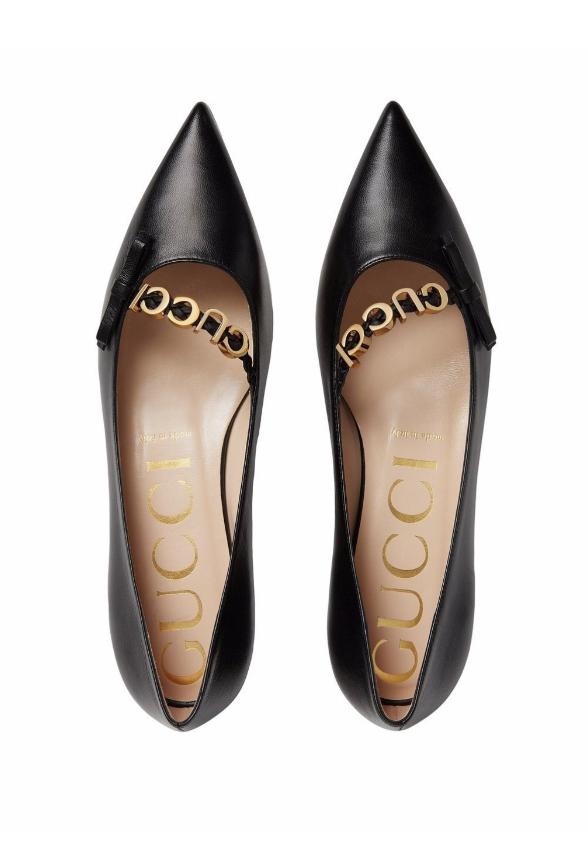 Gucci logo plaque ballerina shoes