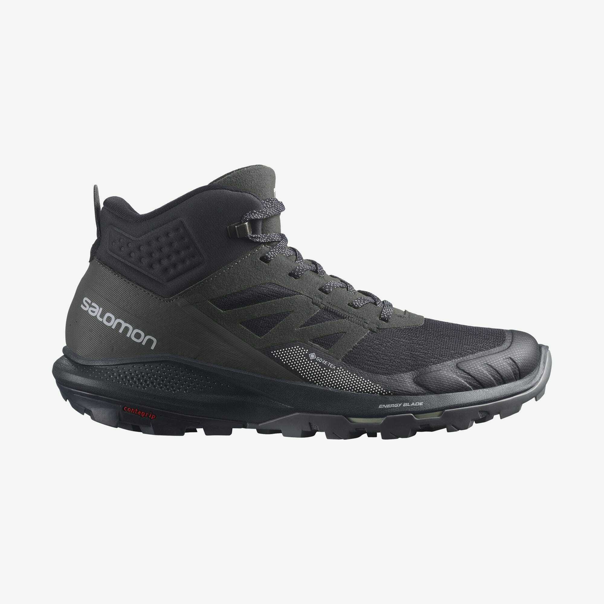 Salomon 所羅門 OUTPULSE MID GORE-TEX 黑 男鞋 登山靴