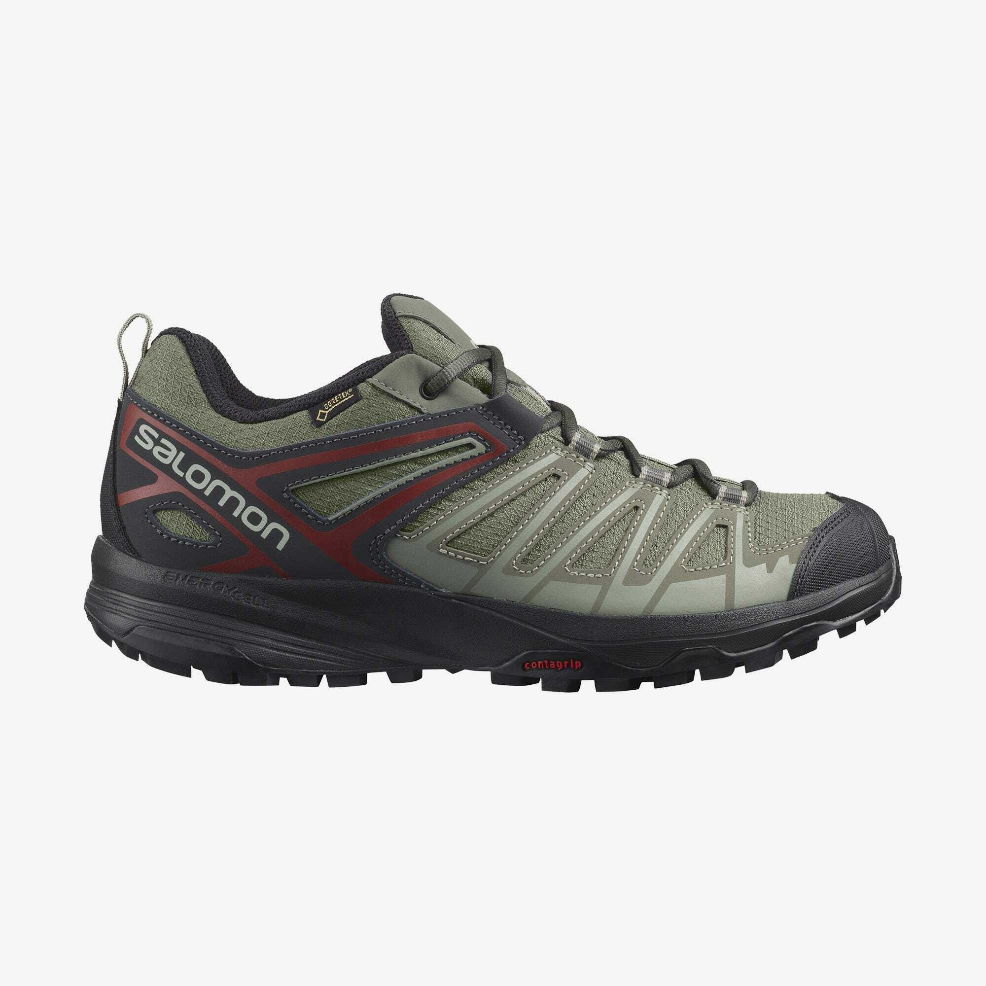Salomon 所羅門 X CREST GORE-TEX 淺灰綠 男鞋 登山鞋