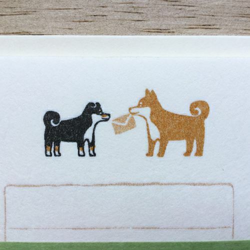 柴犬好朋友 和紙便箋信封組｜日本古川紙工