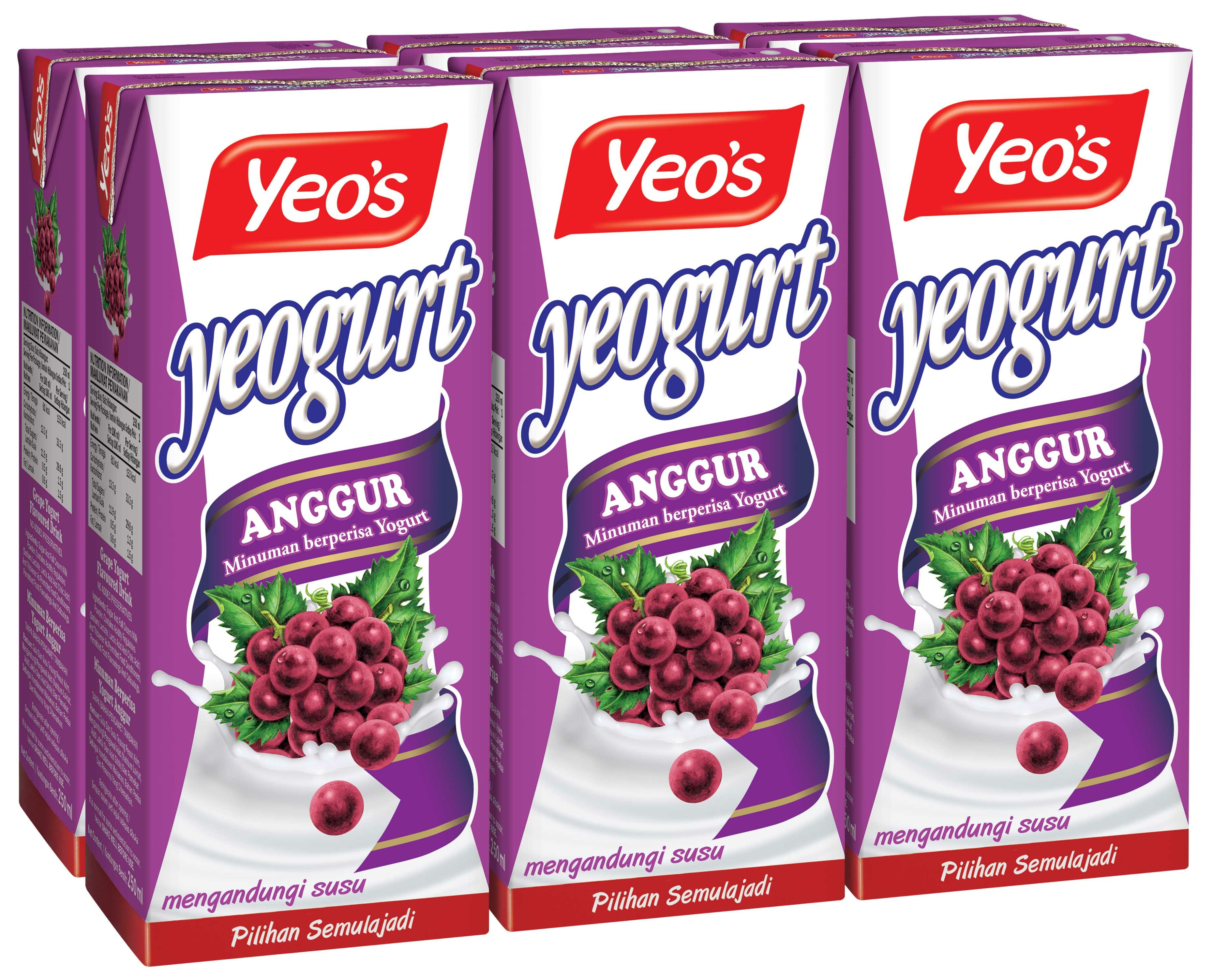 Yeos Yeogurt Pkt Grape 250ml
