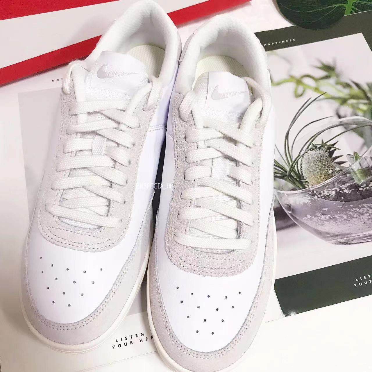 (SIZE41) NIKE COURT VINTAGE PREMIUM LEATHER TRAINERS