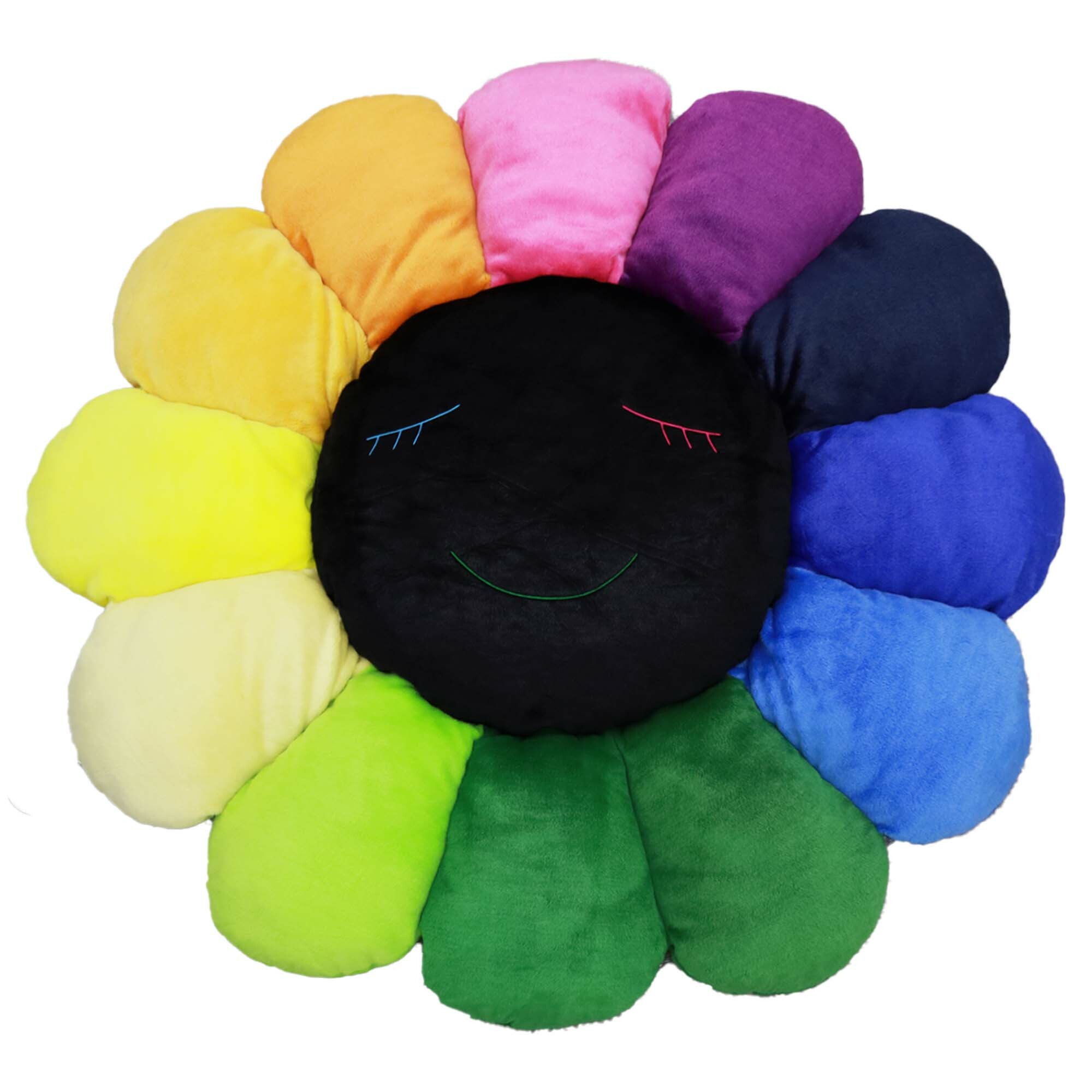 150cm Flower Cushion (Rainbow Black)