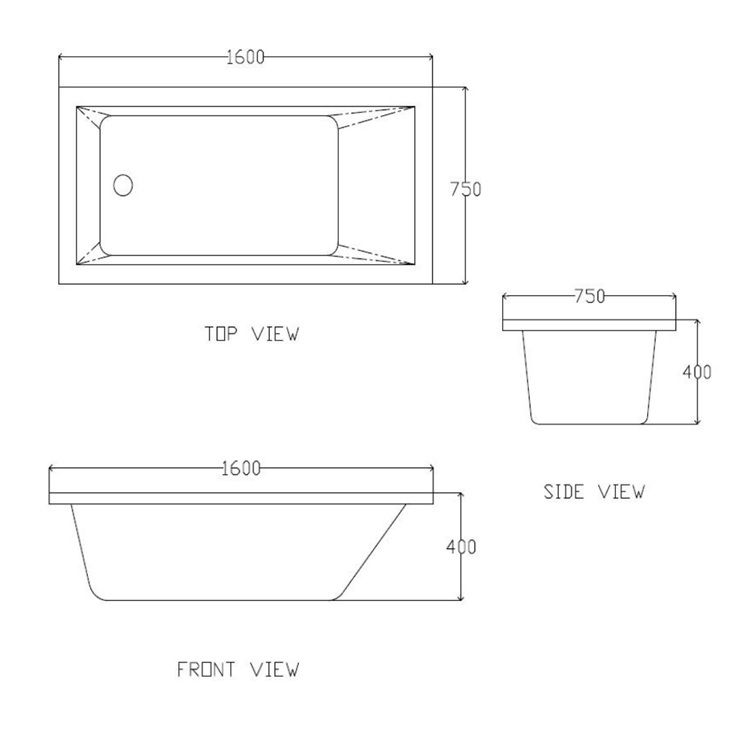 I-Spa "Quatro" Acrylic Whirlpool Bathtub