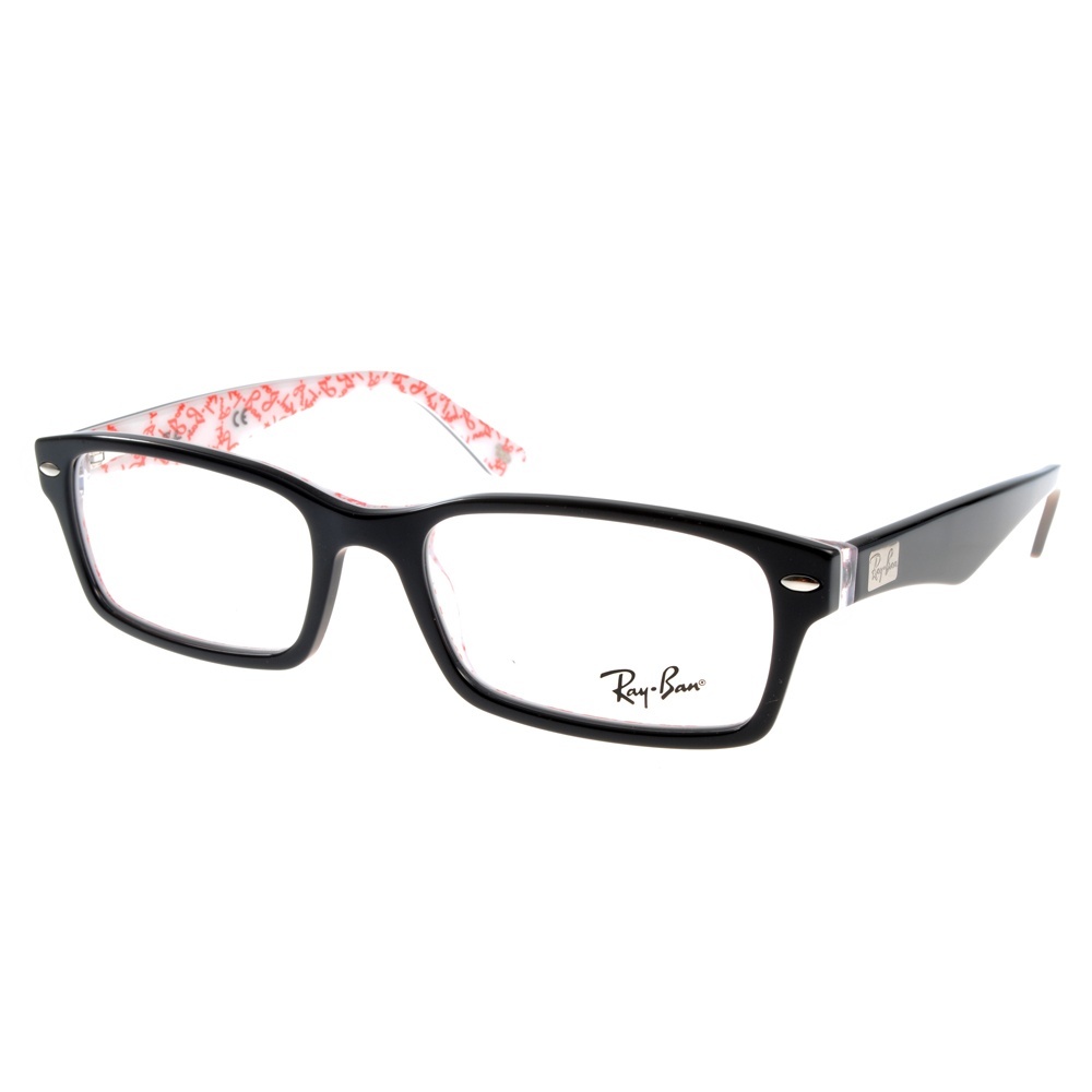 【RayBan】RB5206 5014-54mm 滿版LOGO方框光學眼鏡