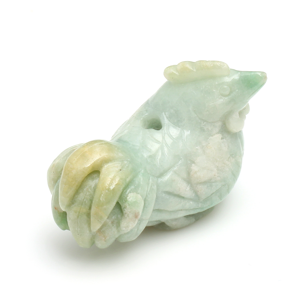 【雅紅珠寶】金雞報曉天然三彩翡翠玉墜項鍊-十二生肖-雞-N0285