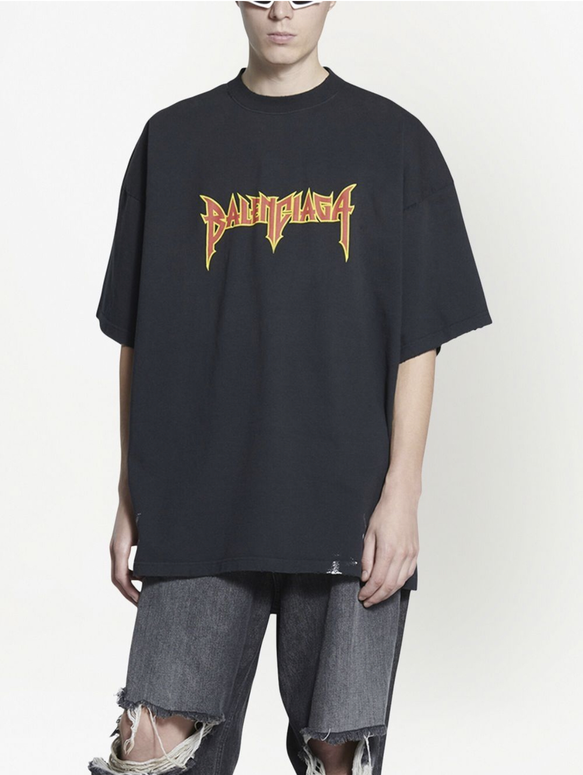 Balenciaga oversized metal logo tshirt