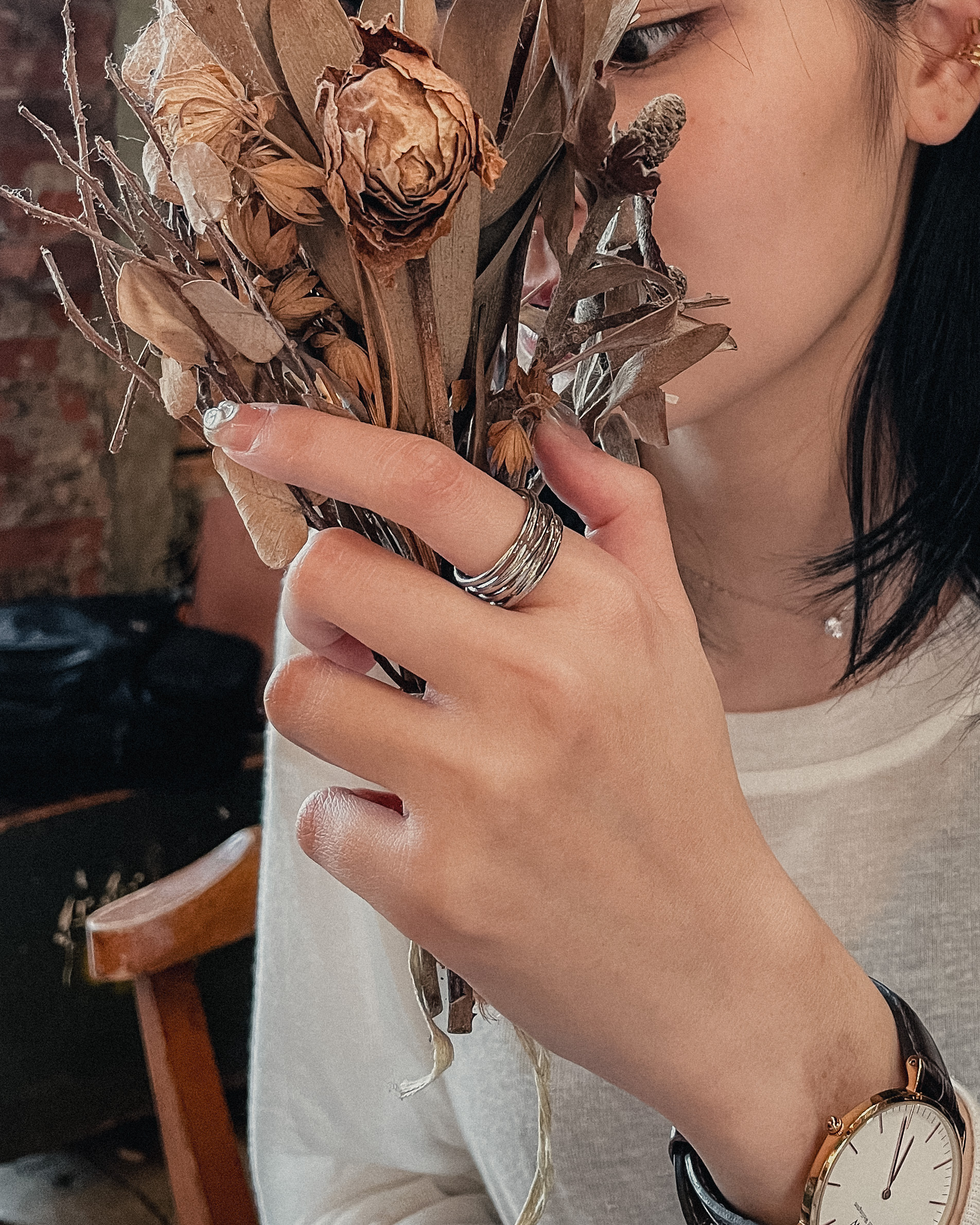 #現貨 (ACCR519) 鋼戒 多層線條雙面戒