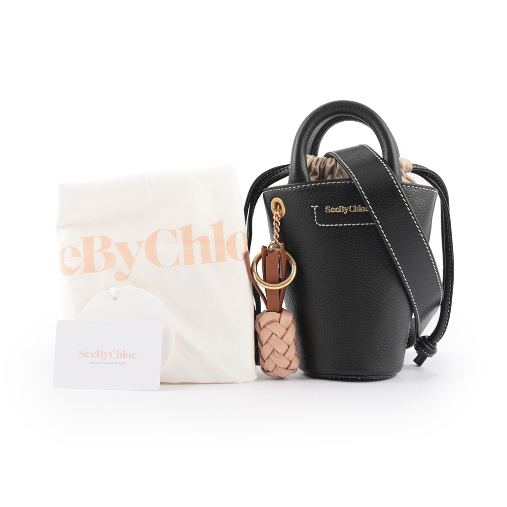 【SEE BY CHLOE】MINI CECILYA 水桶型托特包(黑色)