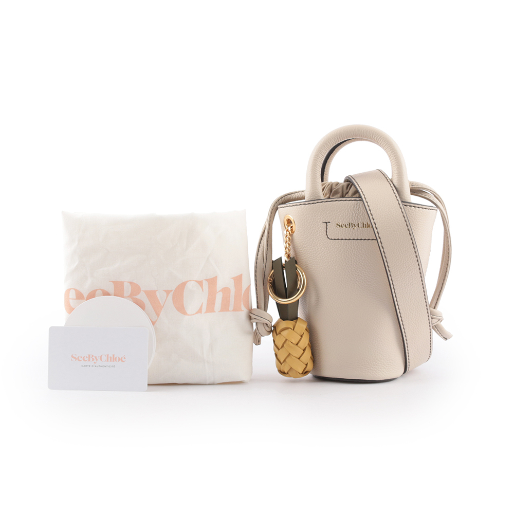 【SEE BY CHLOE】MINI CECILYA 水桶型托特包(米色)