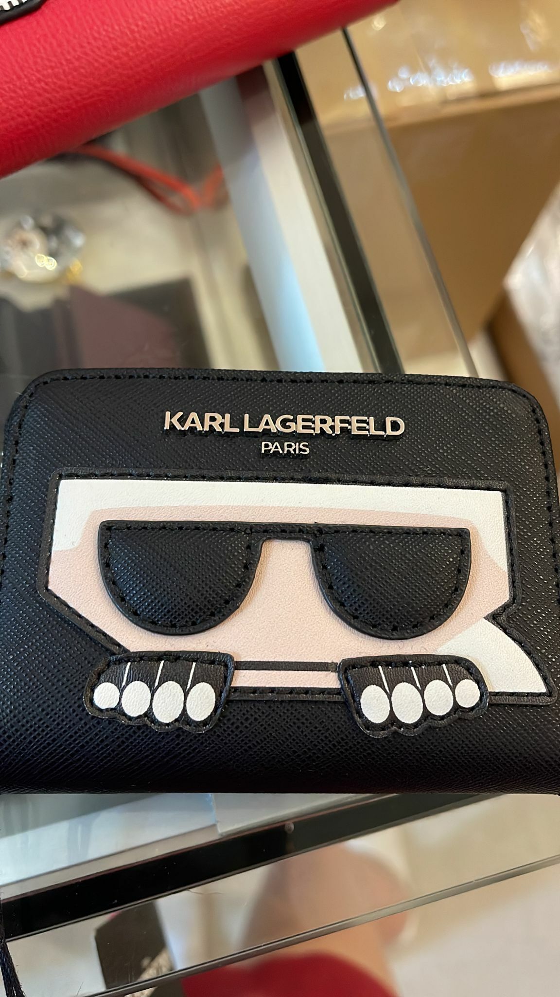 [S] KARL LAGERFELD WOMEN MEN SMALL ZIP AROUND 9 CC CARD HOLDER, 194775894329 (SKL20) [FINAL SALE]