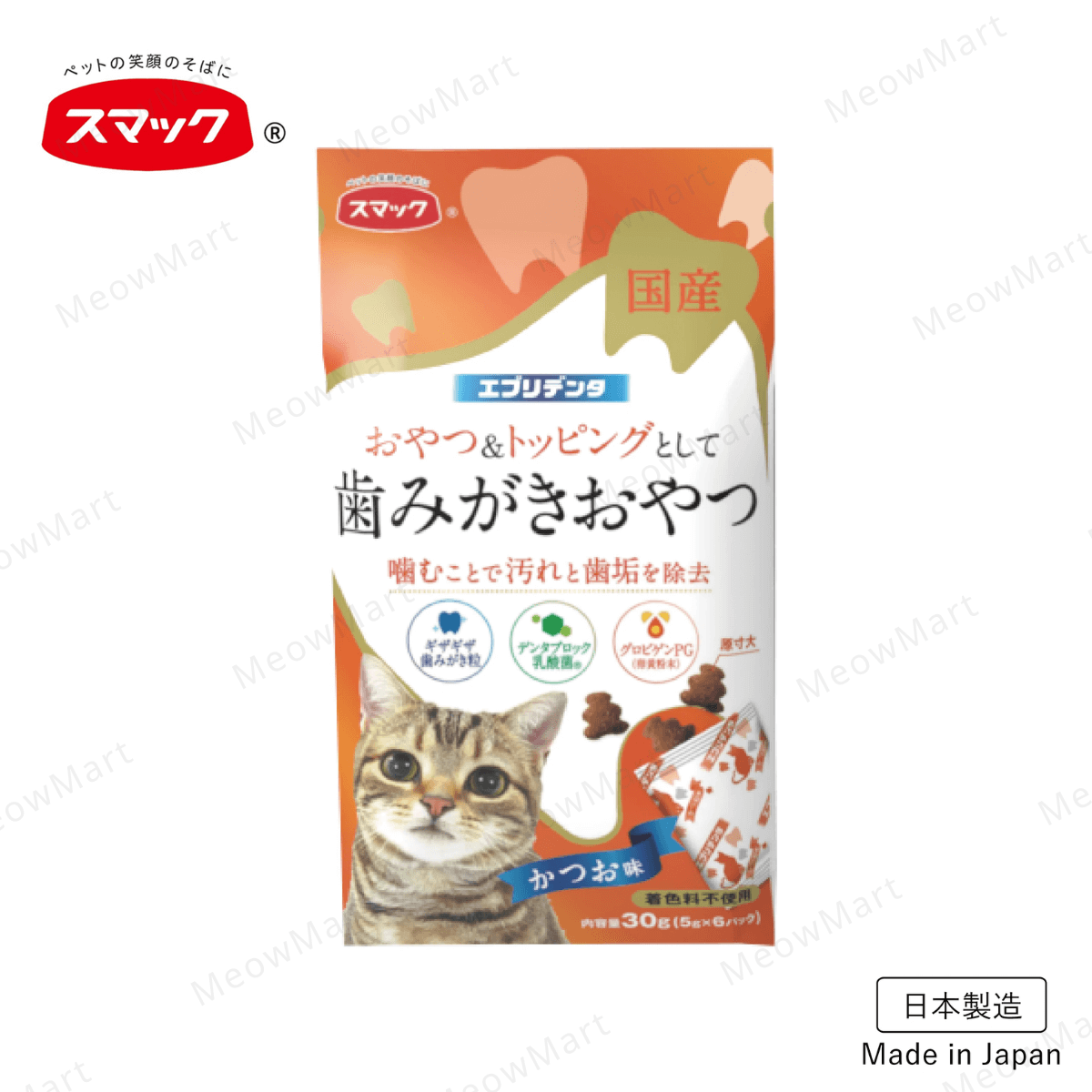 Smack日の味 - 日常潔齒鰹魚味貓小食 30g