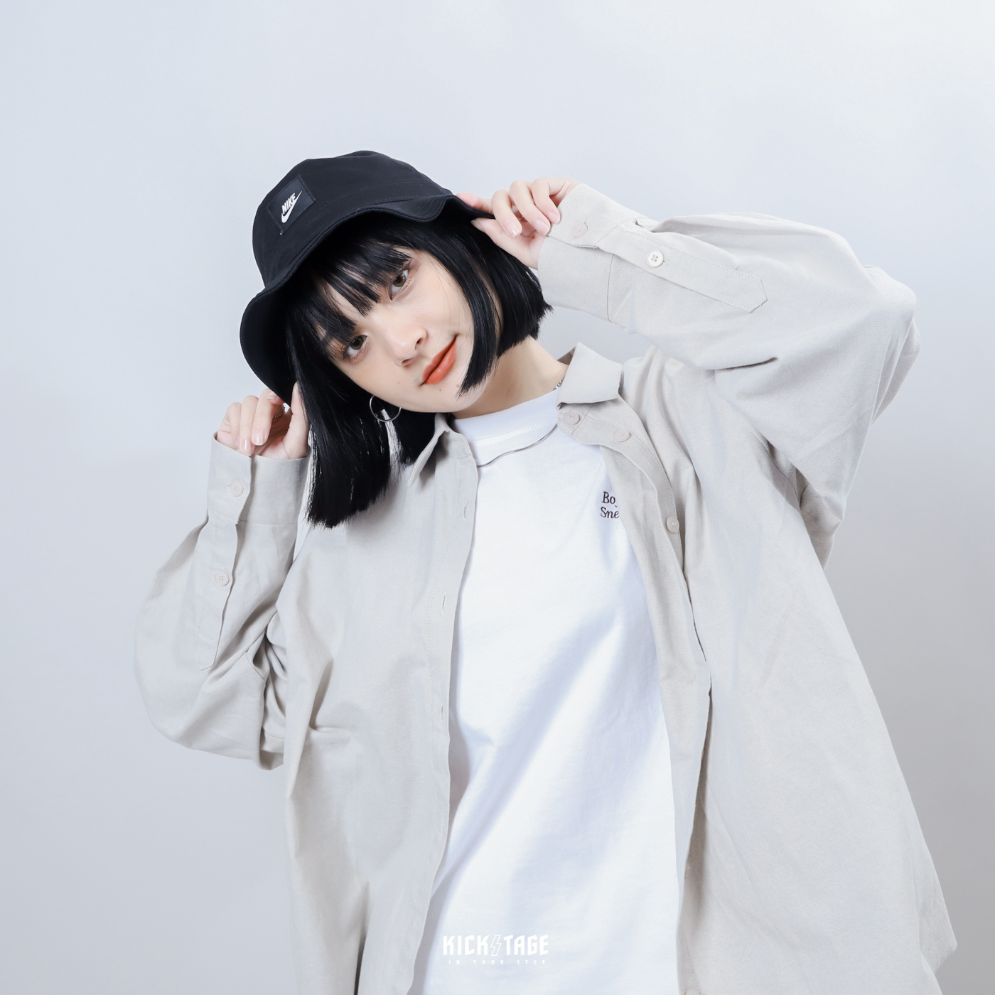 [特價商品無退換] NIKE YOUTH BUCKET HAT 黑色 織標 穿搭 大童款 女生可戴 漁夫帽 帽子【CZ6125-010】