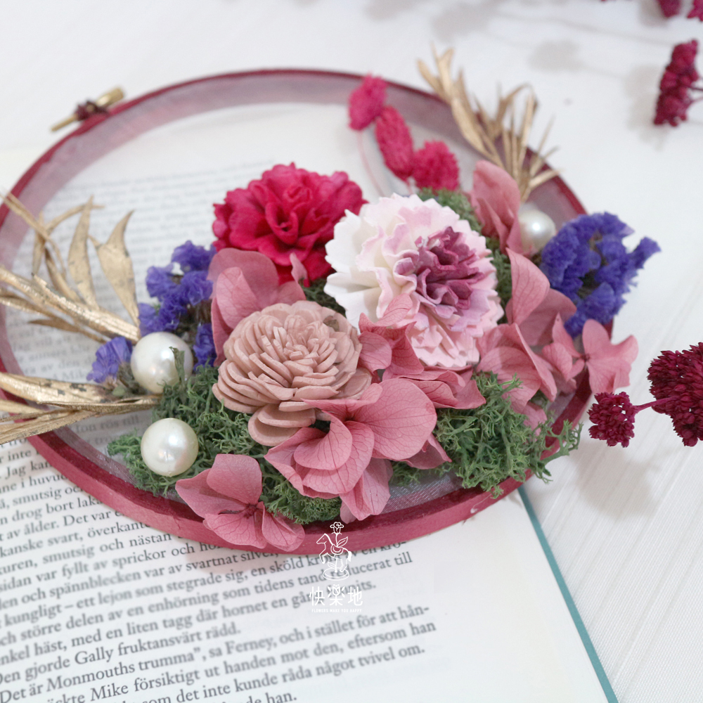 居家DIY課程 I 繡框花-威尼斯嘉年華 ❖贈 : 雲端教學❖ PF210525