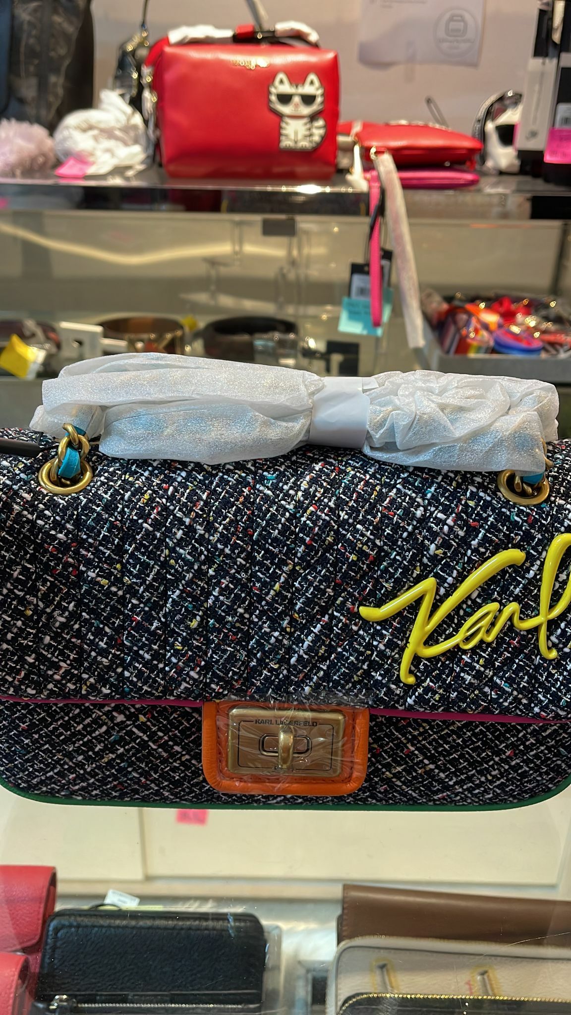 [S] KARL LAGERFELD AGYNESS LAMB SHOULDER BAG 4B3, 194775406119 (SKL24)