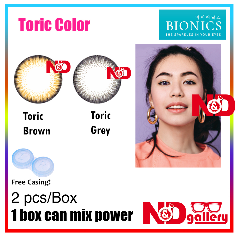 Bionics Toric Color Contact lens , circle lens 1 Month Disposable 2 pcs/Box Ready stock!