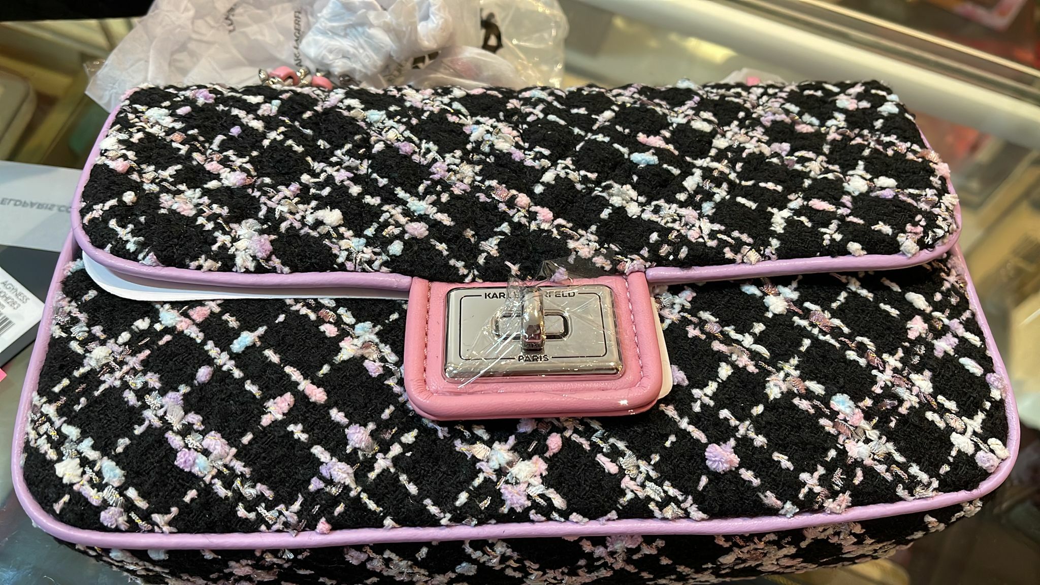 [S] KARL LAGERFELD AGYNESS LAMB SHOULDER BAG XPM, 194775406102 (SKL40)