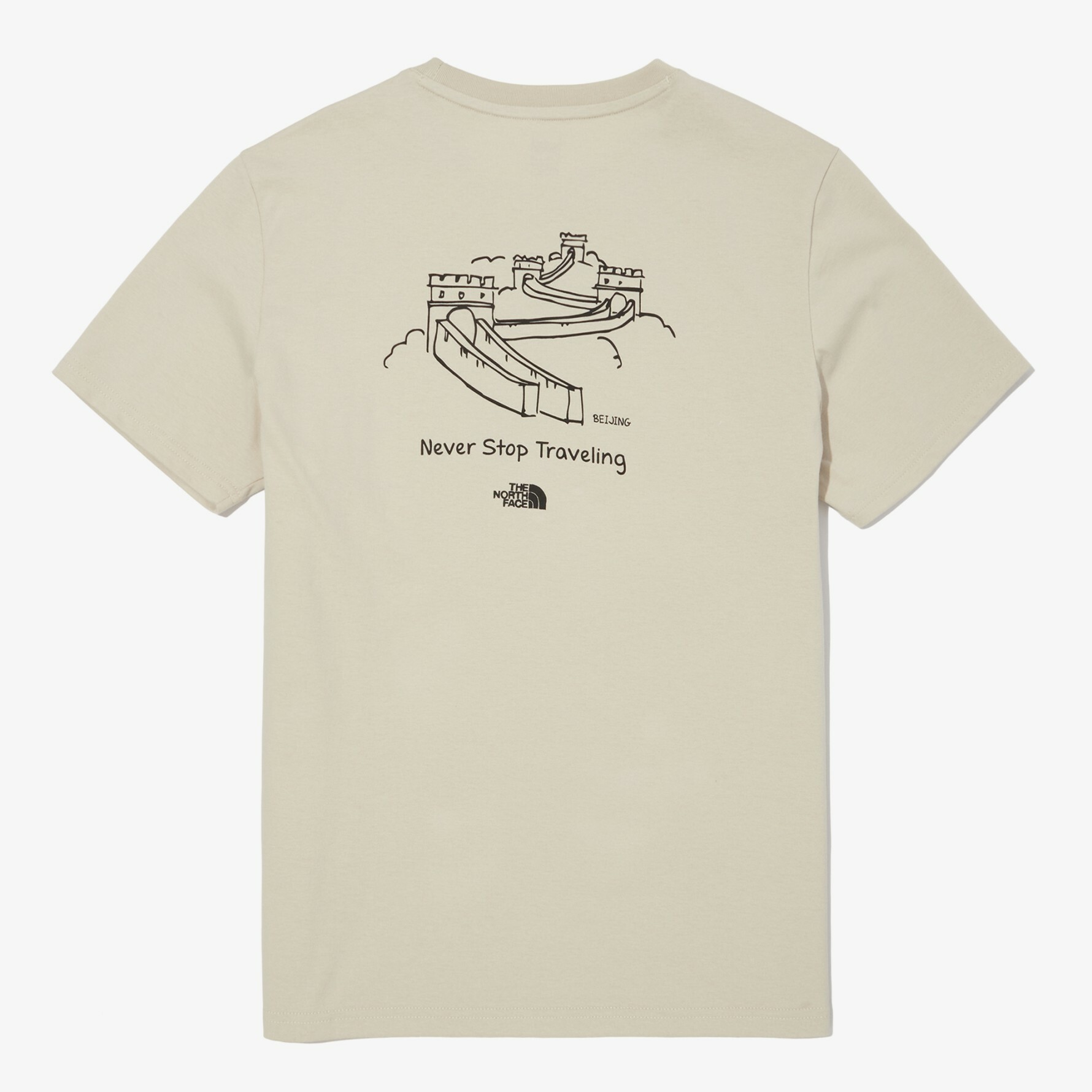 THE NORTH FACE CITY TRAVEL 短袖 米 城市系列 長城 北京 NT7UN25C