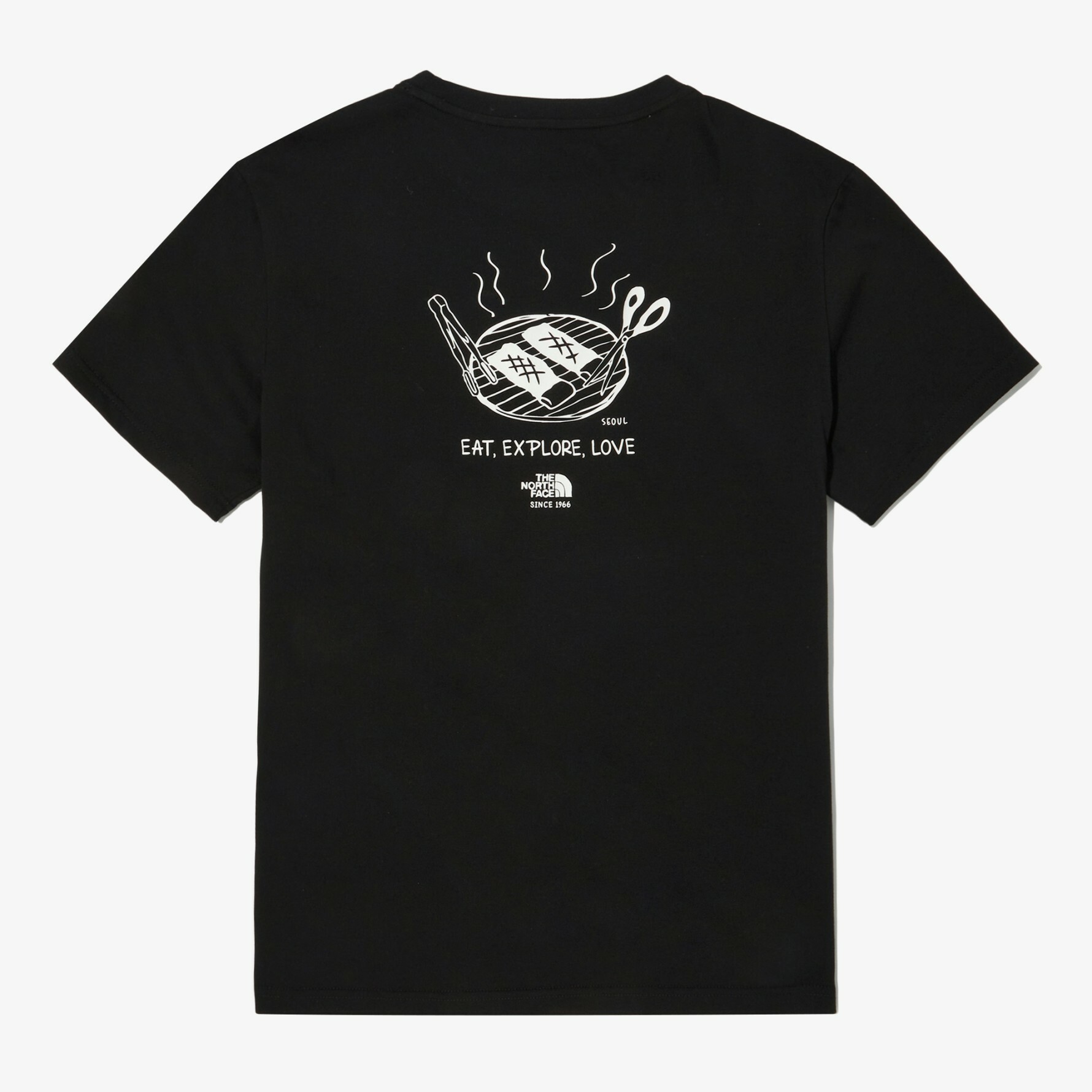 THE NORTH FACE CITY TRAVEL 短袖 黑 城市系列 韓式烤肉 首爾 NT7UN18A