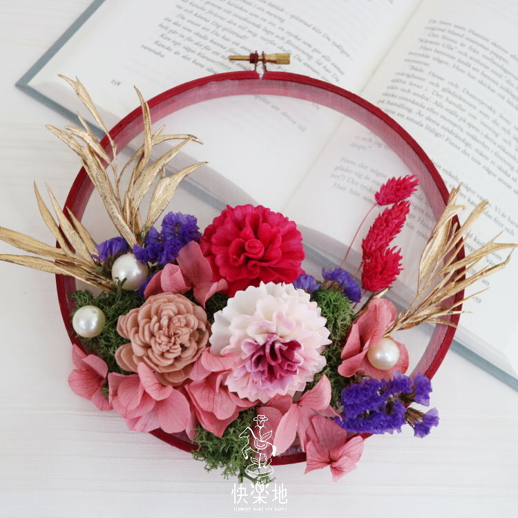 居家DIY課程 I 繡框花-威尼斯嘉年華 ❖贈 : 雲端教學❖ PF210525