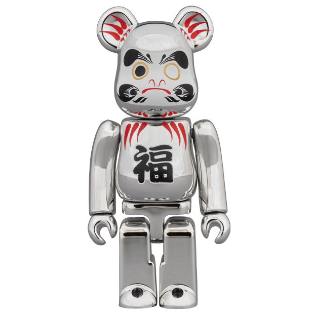 🥇現貨🥇Bearbrick 100% 達磨 銀 福