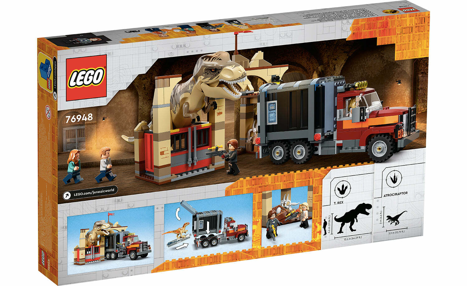 [飛米樂高積木磚賣店] LEGO 76948 Jurassic-霸王龍和野蠻盜龍逃脫
